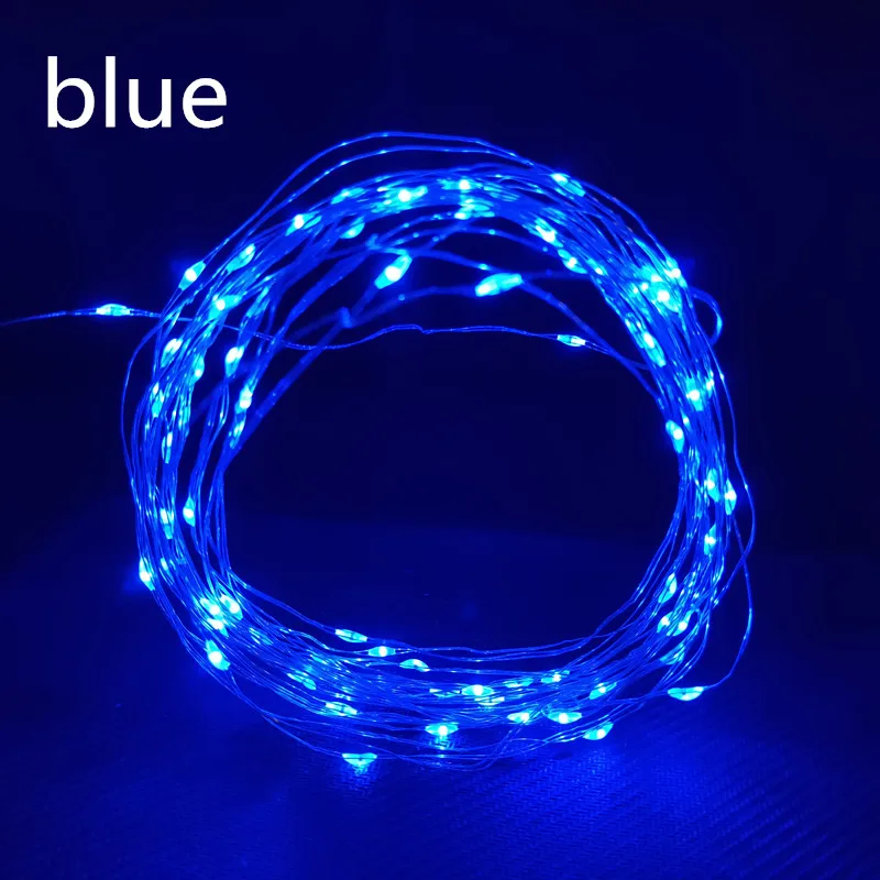 BLUE Рождественские украшения для дома год, гирлянда, сказочный светильник, рождественские украшения, Елочное украшение - Цвет: BLUE