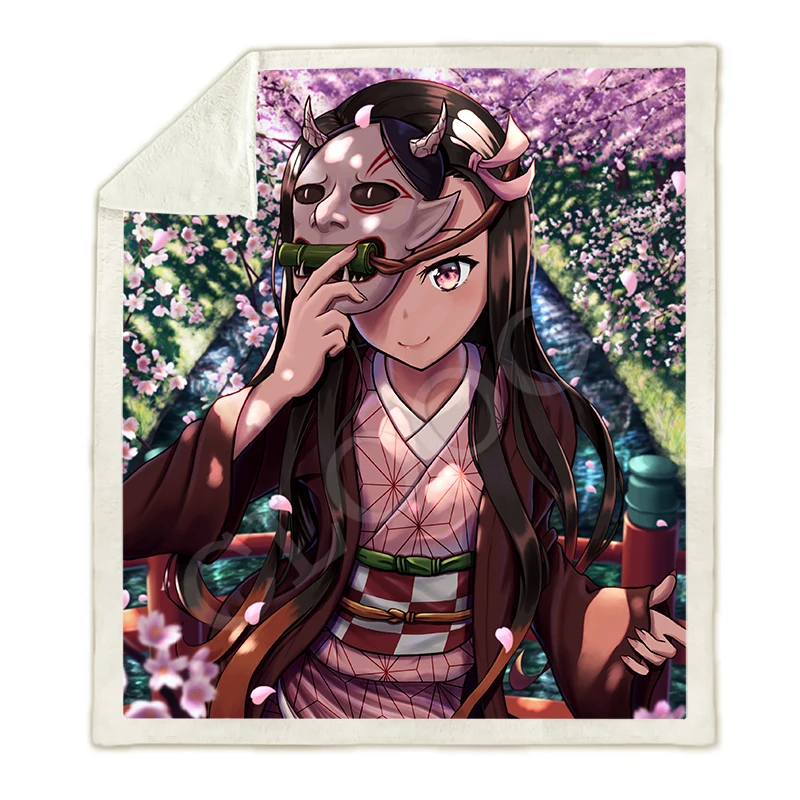 Blanket 23 Аниме демон убийца Kimetsu No Yaiba одеяла 3D принт Мода диван путешествия для подростков мужчин и женщин постельные принадлежности пледы одеяла плюшевое одеяло - Цвет: Blanket 23