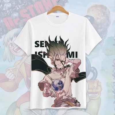Новая футболка для косплея Dr. stone аниме Ishigami Senku футболка Топы с короткими рукавами - Цвет: 04