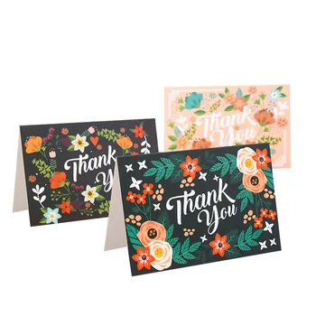 

6pcs/pack Thank You Cards with Envelopes Watercolor Floral Cards for Wedding, Baby Shower, Business, Graduation Cards