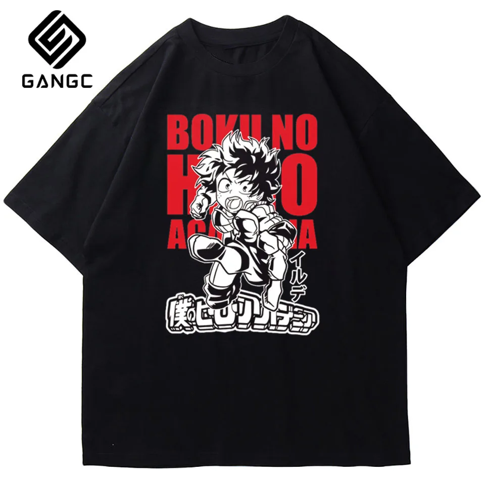 

My Hero Academia T-shirt Novelty O-Neck Short Sleeve Tops Cotton Funny Hip hop Tees Streetwear Vintage style t shirt