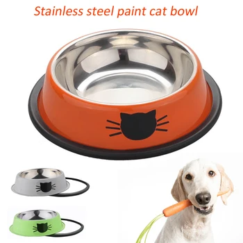 

Pets Drinking Feeding Bowls Stainless Steel Dog Cat Bowls Travel Anti-Skid Feeding Feeder Water Bowl For Dog Cats New Arrival