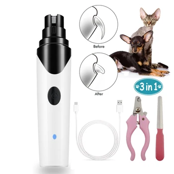 

Electric Nail Grinder For Dog USB Charging Rechargeable Pet Nail Clippers Dog Cat Paws Nail Grooming Trimmer Tools