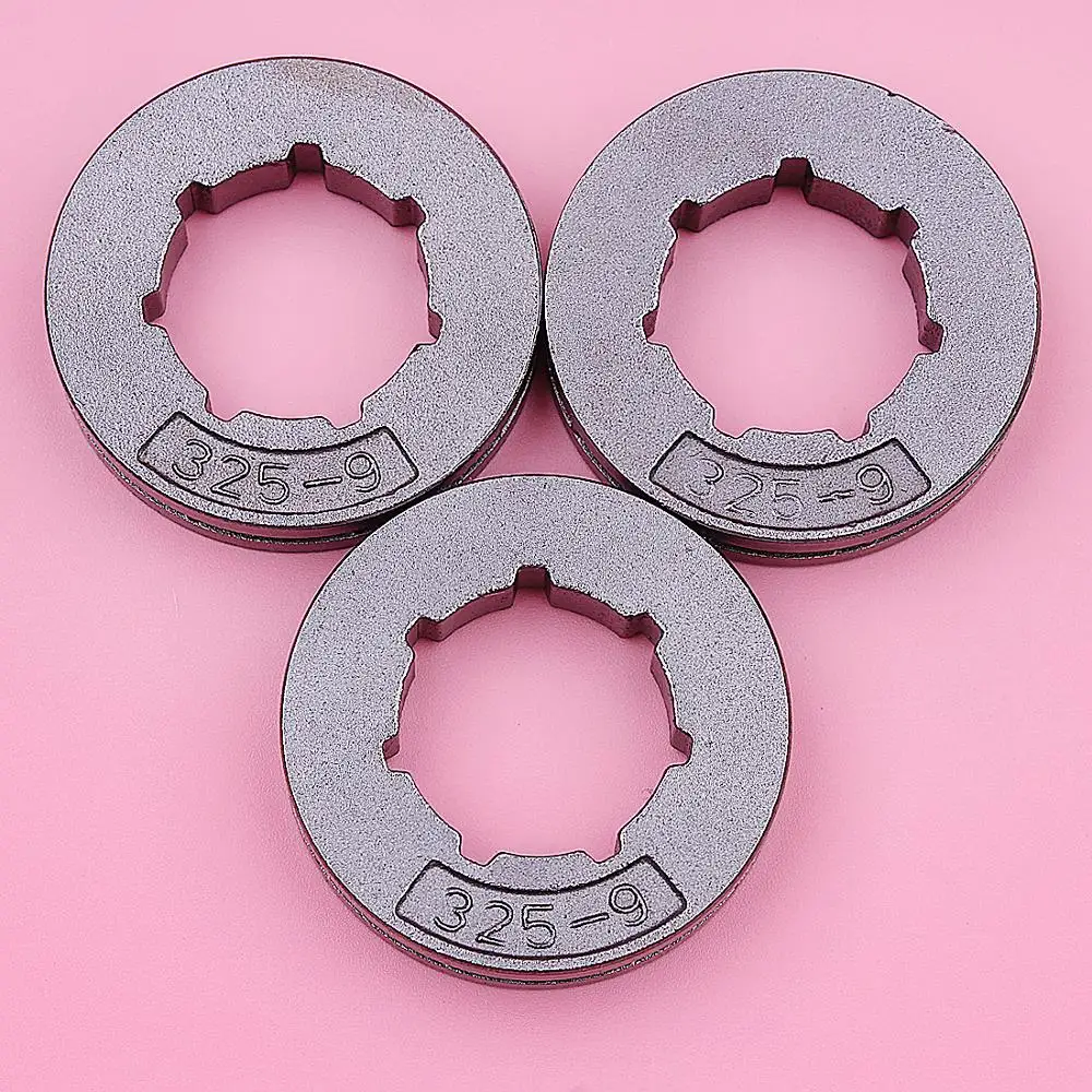 

3pcs/lot .325 9 Tooth Chain Sprocket Rim Kit For Stihl Husqvarna Jonsered Homelite STD Spline 22mm Chainsaw Parts