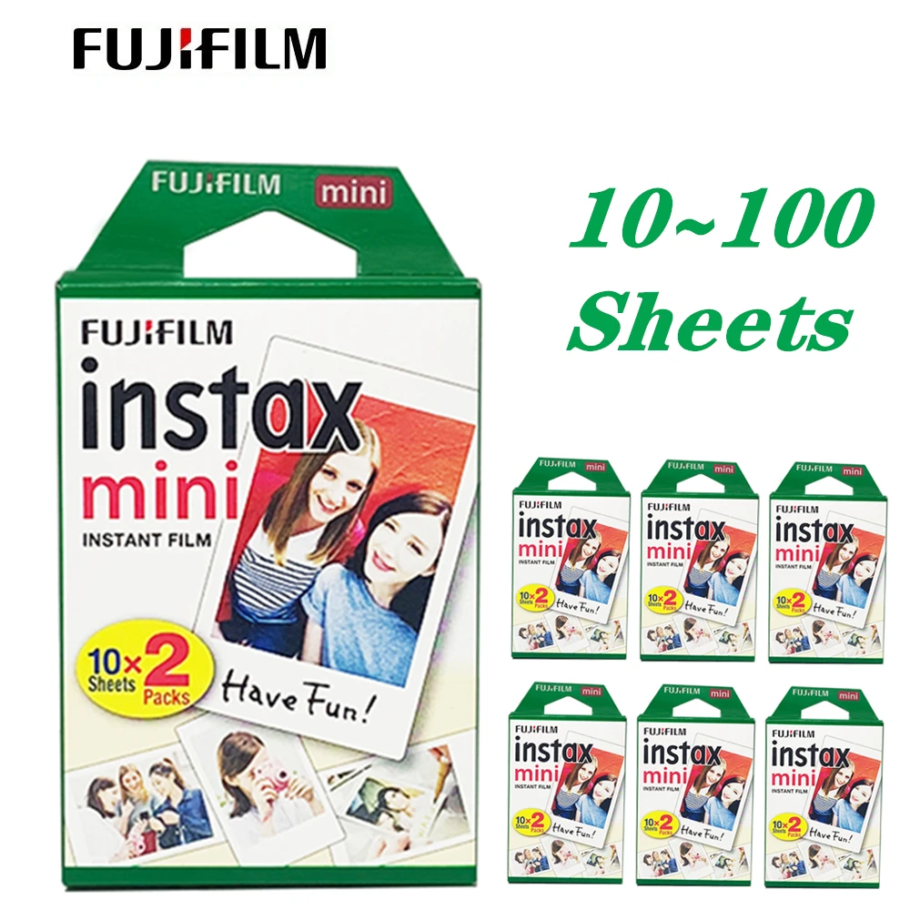 Белая пленка для FUJI Instax Мини 10 20 30 40 50 60 100 листов 3 дюймов Mini 9 мгновенной фото