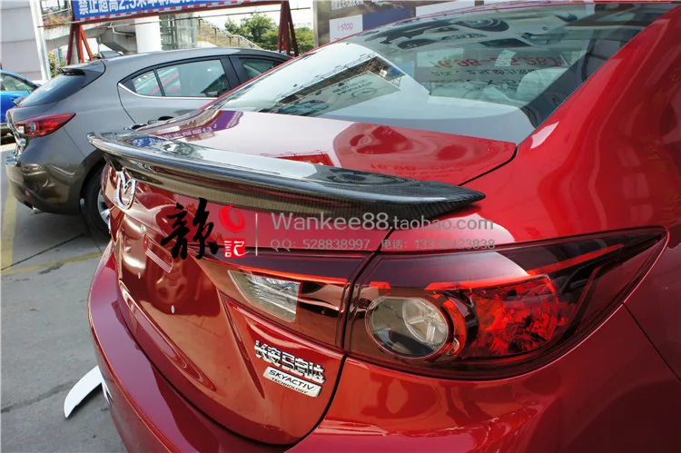 Подходит для mazda 3 Axela AE углеродного волокна спойлер хвост крыло