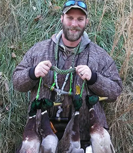 Hunting Duck Call Lanyard Cord Hunter Game Call Lanyard Hunting Decoy Rope with 12 Adjustable Loops Wild Bird Whistle Sling