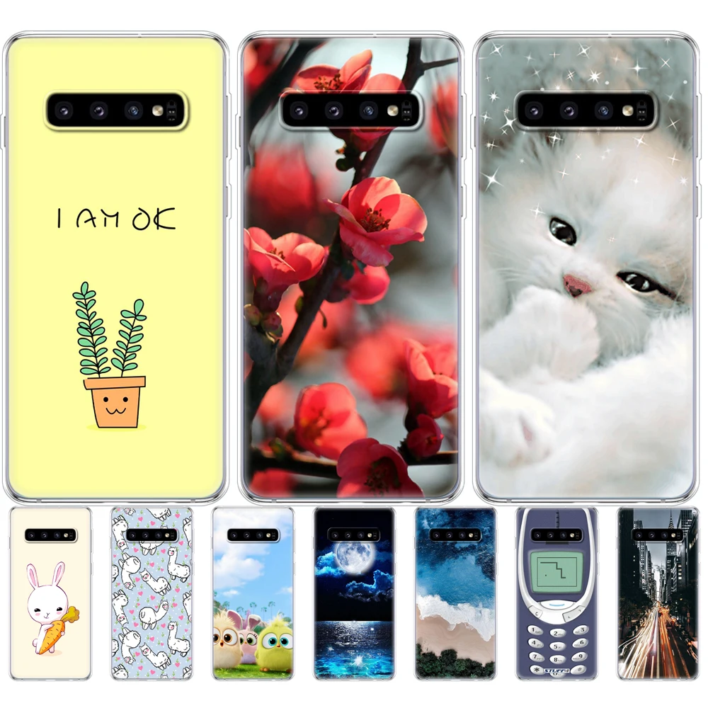 Per Samsung Galaxy S10 Caso S10Plus Caso Della Copertura Di Tpu Del Telefono S10 E Caso Per Samsung S10 Più G975F S 10 G973F Caso Sveglio Del Modello