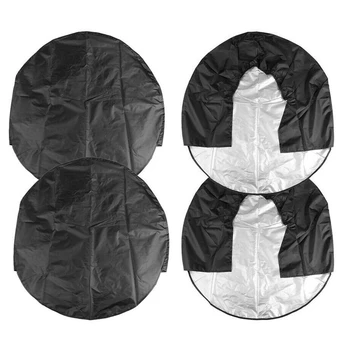 

Waterproof Tire Covers Set of Four Wheel & Tyre RV Trailer Camper Sun Protector 32 Inch
