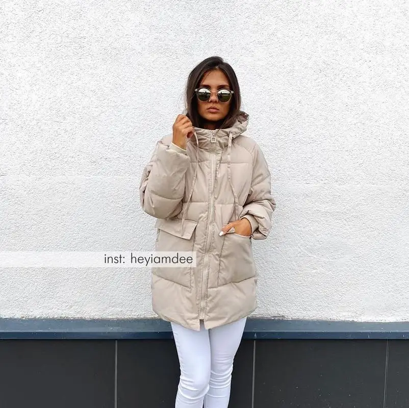 

Network kapok yi Female Long mian bao fu 2020 Winter Cotton Loose Coat