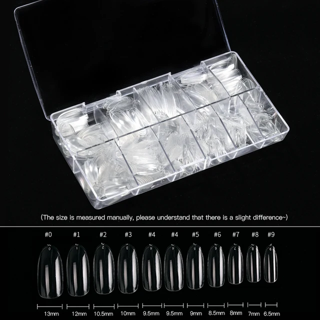 HNUIX 500pcs Long Coffin False Nails Ballerina Nail Tips Full Cover Acrylic Clear Nails False Nails For Gel Nails 938-1