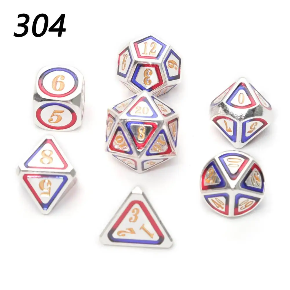 Chengshuo rpg dice dungeons and dragons table games sales promotion polyhedral metal dices Zinc alloy new style number dices