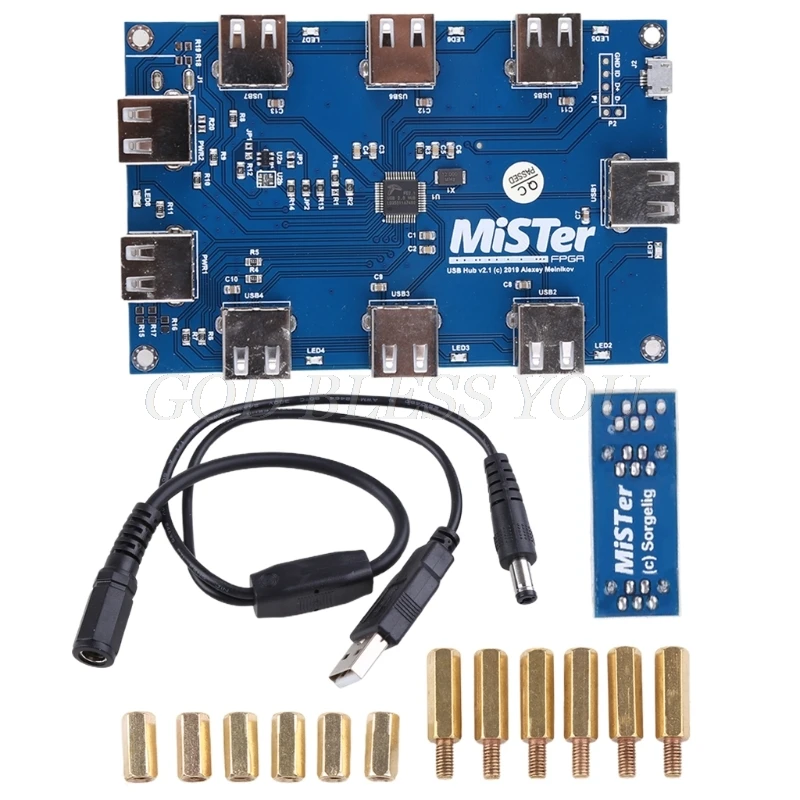 Ручная сварка мистер usb-хаб v2.1 доска для FPGA 7 Порты USB Прямая доставка | Электроника