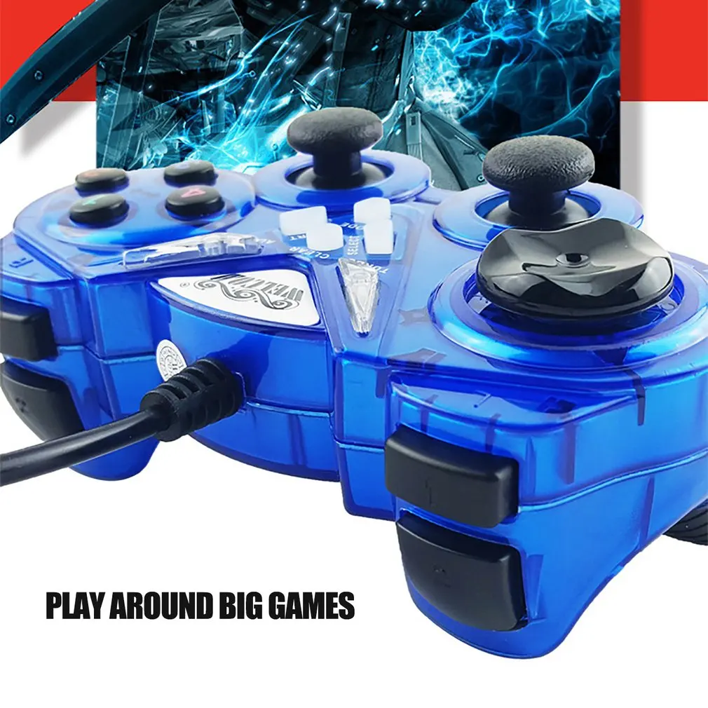 Невибрационный USB двойной игровой bursting компьютерный проводной игровой контроллер, геймпад