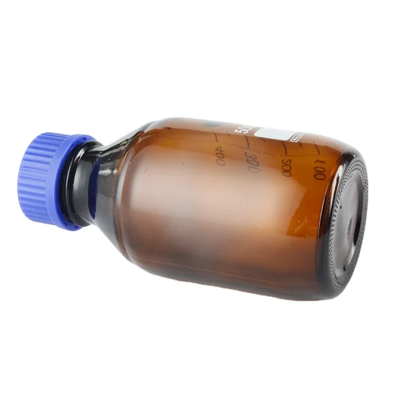 Laboratory High-quality 50ml 100ml 250ml 500ml 1000ml Glass Reagent Bottle Brown Screw Glass Reagent Bottle