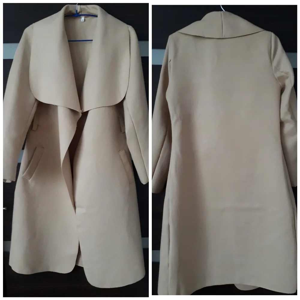 Kenancy зимнее пальто женский широкий лацкан и пояс карманное шерстяное пальто оверсайз длинный красный плащ шерстяное пальто для женщин