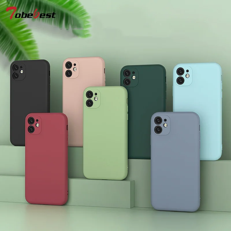 Полноразмерный матовый Силиконовый чехол для телефона iPhone 12 11 Pro XS Max XR X 8 7 Plus