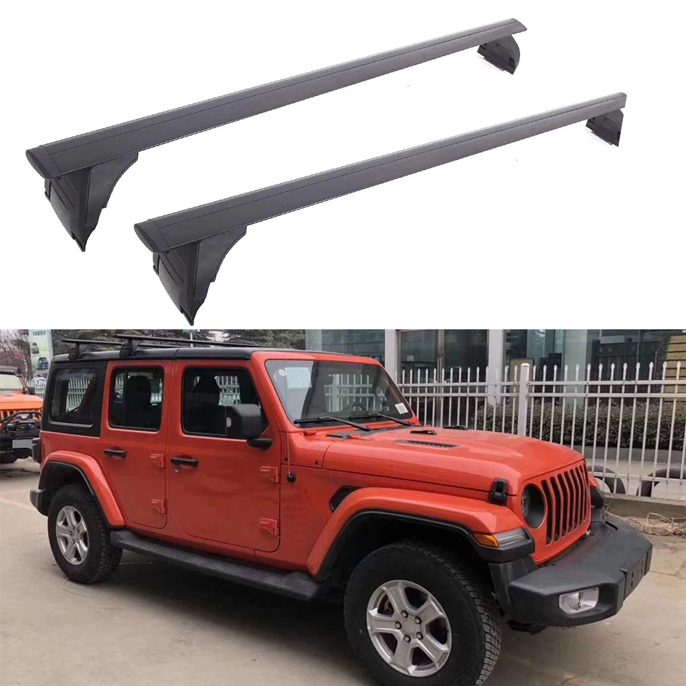 2Pcs Luggage Rack Fit for 2007-2020 Jeep- Wrangler JK & 2018 2019 2020 Jeep-  Wrangler JL Unlimited 2&4DOOR Cross Bars Crossbars