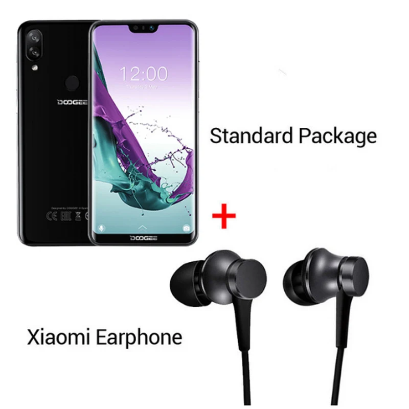 Black n Earphone DOOGEE N10 мобильный телефон Octa Core, 3 Гб оперативной памяти, Оперативная память 32GB Встроенная память 5,84 дюймов FHD+ 19:9 Дисплей 16.0MP Фронтальная камера 3360 мАч Android 8,1 4glte - Цвет: Black n Earphone