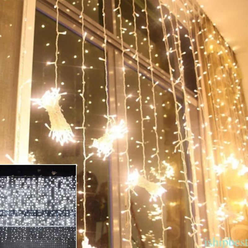 Fairy Curtain Light Lamp Wedding Decor Fantastic Decorations Window String Party 304 LED Durable Useful