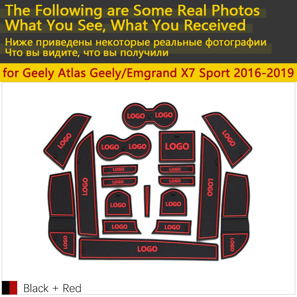 Противоскользящий резиновый коврик для чашек дверной паз Geely Atlas Emgrand X7 Sport NL 3 NL3 2016