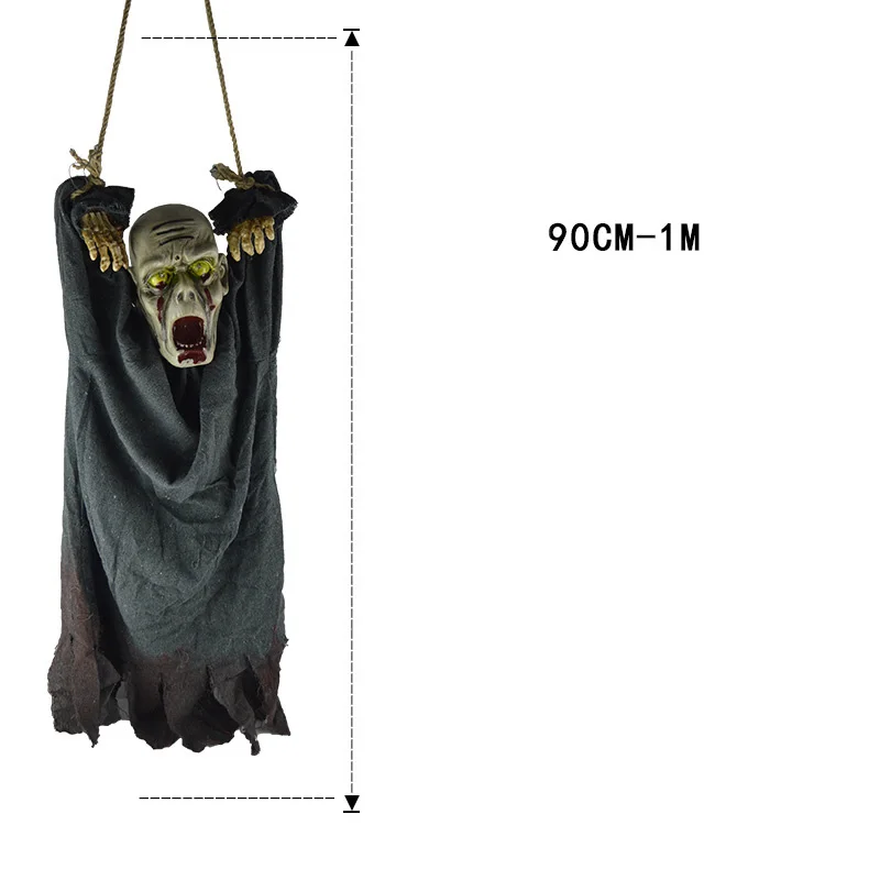 

2019 Halloween Decorations Horror Chamber Props Zombie Scenes Hanging Ghosts Tying Hands Lighting Ghosts Sound Skeleton Ghosts