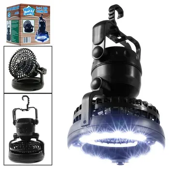 

Portable 2 Mode 18 LED Tent Light 2 In 1 Camping Ceiling Fan Light Hanging Tent Lamp Lantern Outdoor Tent Light Fan Dropshipping