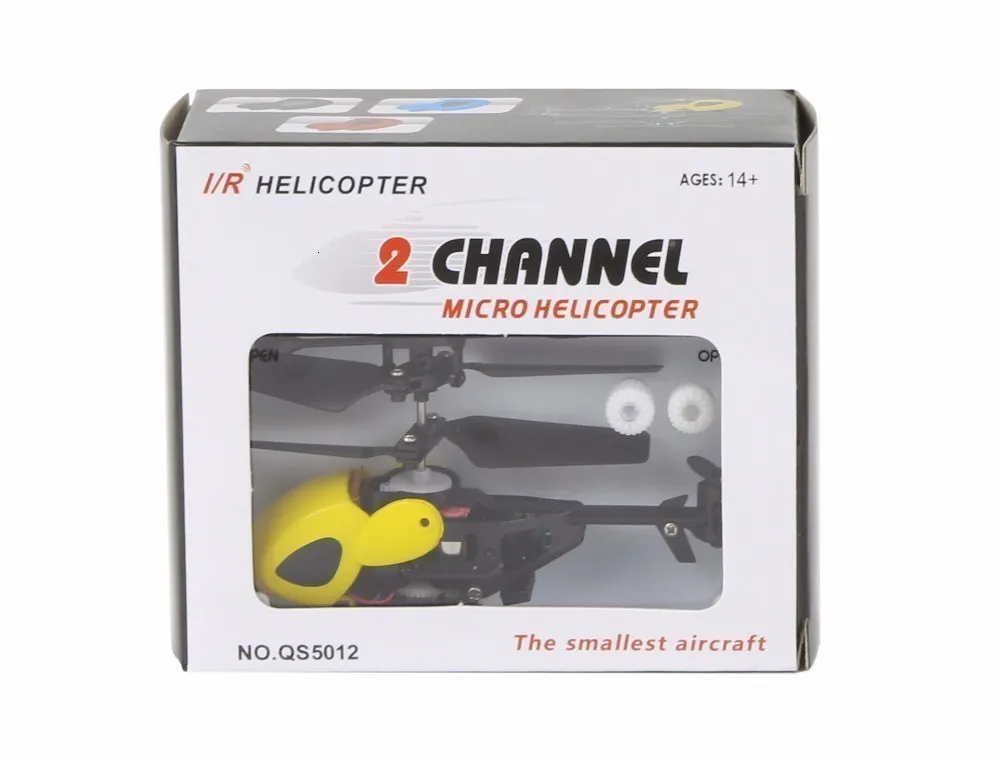 Высокое качество QS QS5012 2CH инфракрасный полу-вертолет Micro RC CJ91263 Детская подарок детям игрушки RTF готов к полету ZLRC