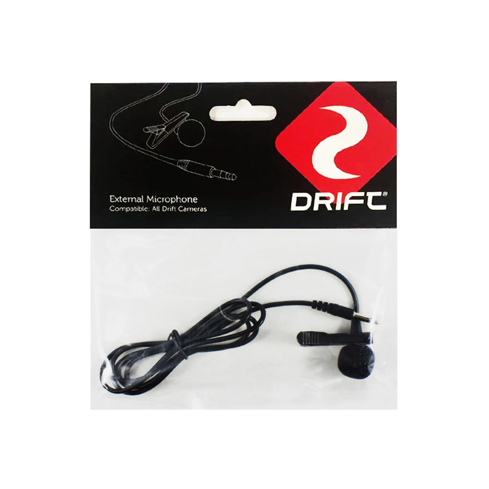Pack complet du microphone externe 3.5mm pour Drift Ghost 4K, X, XL avec câble et accessoires