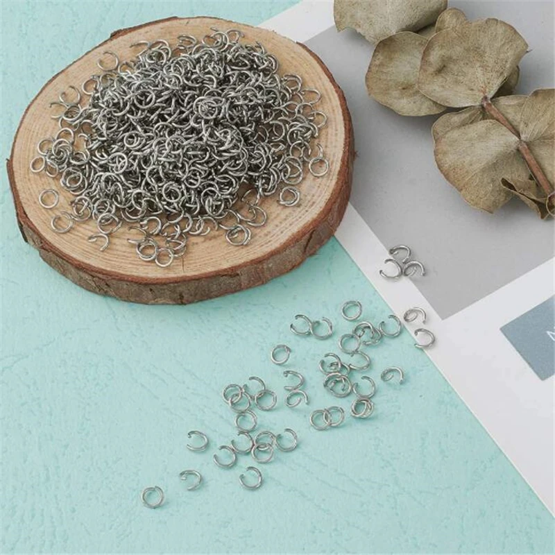 100Pcs Edelstahl Offene Jump Ringe O Ring Durchmesser 4 5 6 8mm für Ohrring Armband Halskette Anhänger schmuck DIY Handwerk Machen – Detail 2
