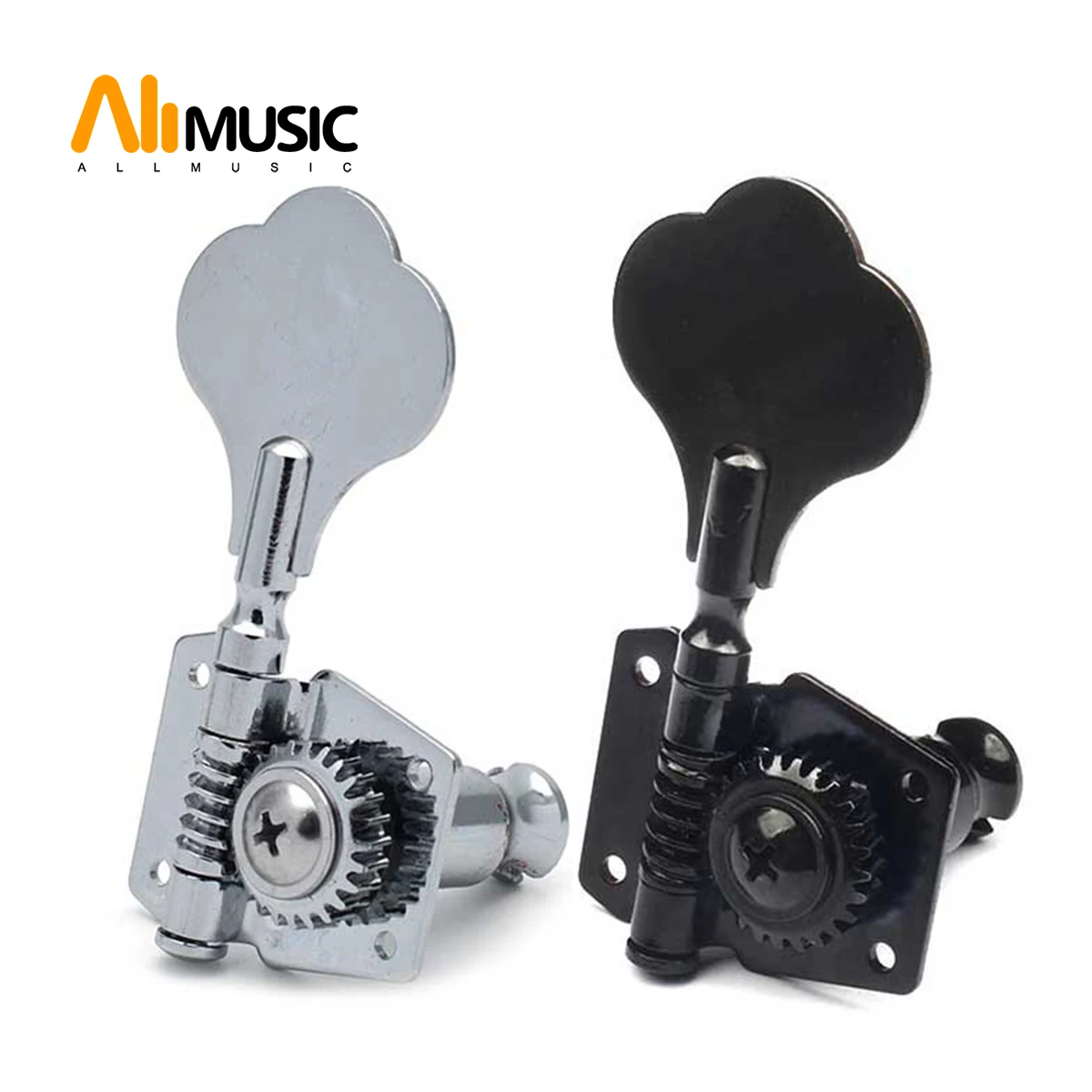 

A Set 4R 4L 2R2L Opened Electric Bass Guitar Tuning Pegs Machine Heads Tuners for Bass Chrome Black