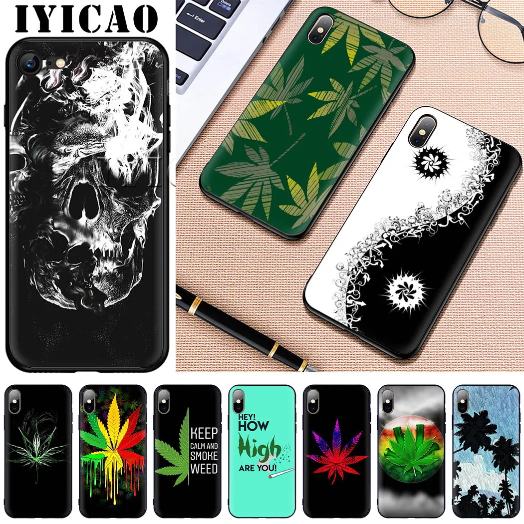 Чехол IYICAO для iPhone черный мягкий силиконовый чехол 11Pro Max Xr Xs X 6 6S 7 8 Plus 5 5S SE |