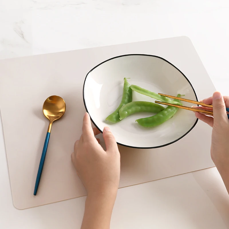 Large Size Portable Food Silicone Waterproof Placemat Table Mat Heat Insulation Anti-skidding Washable DurableFor Kitchen Dining