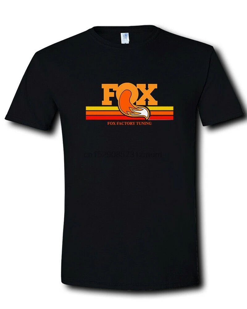 Fox Factory Tuning логотип тенниска с принтом &quotЛиса&quot Racing Shox горный велосипед черная