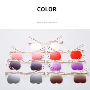 

New 1PC Metal Sunglasses Heart-shaped Photographing Glasses Funny Party Photo Glasses Retro Popular Sunglasses for Lady Women