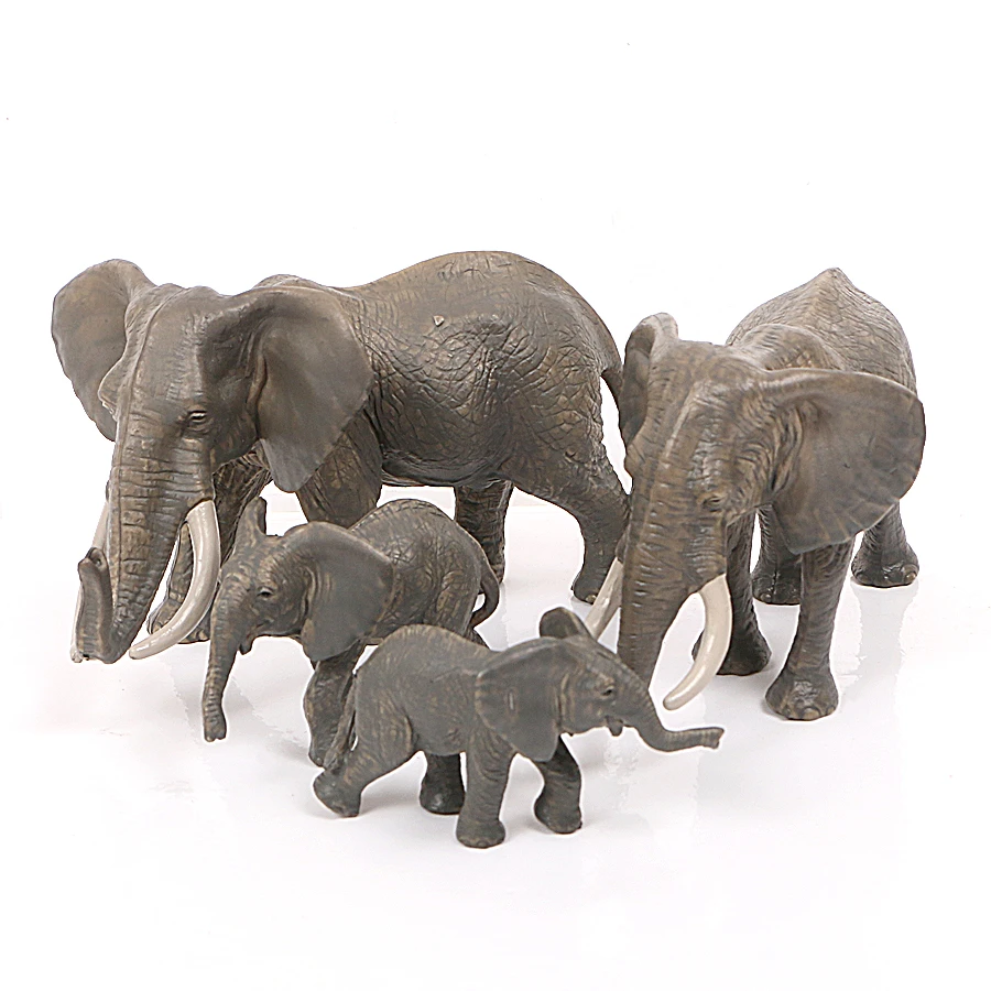 Simulated Wild Animals African Elephant Model Realistic Plastic Action