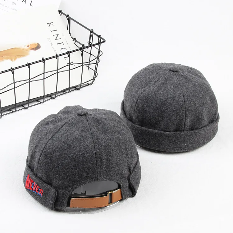 Gray Adjustable Стиль тыква шляпа Женская корейский стиль Берет шерстяной восьмиугольная шапка осень зима шляпа художника вышитая надпись - Цвет: Gray Adjustable