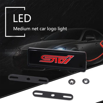 

Car Styling sticker front grille emblem LED decorative lights for Subaru STI Impreza WRX emblem Car Styling Accessories