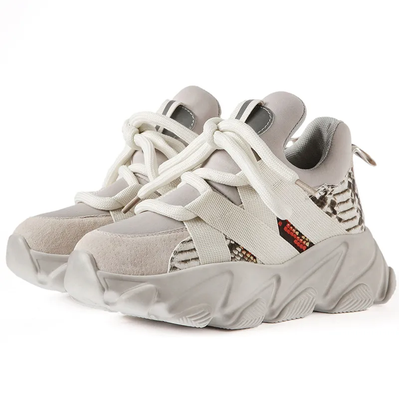 

2020 Female Flats Platform Sports Casual Shoes Woman Spring Women Cross Tied Flats Quality Women Breathable Sneakers