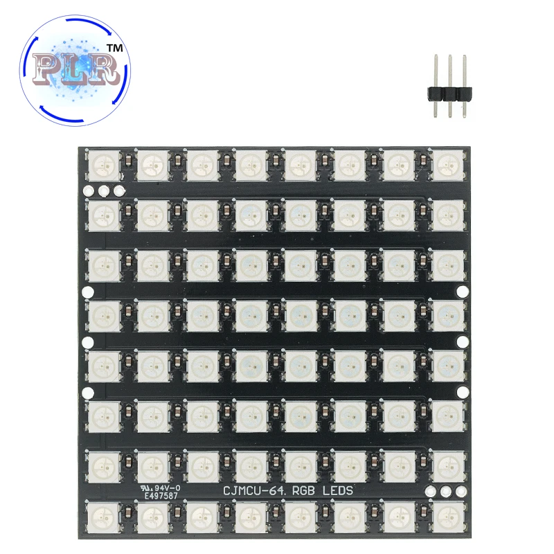 WS2812 LED 5050 RGB 8x 8 СВЕТОДИОДНЫЙ матричный Новый WS2812B 8*8 64-разрядный полноцветный PLR