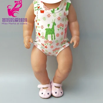 

Fits 43cm baby Doll Clothes reindeer Christmas wear for Baby new Born Doll Clothes Rompers Doll Toys Christmas Outfit