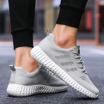 

Men's Casual Shoes Mesh Sneakers Outdoor Shoes Shockproof Breathable Lace up Mens Sneakers Height Increase Shoes Tenis Masculino