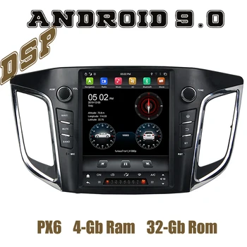 

10.3" IPS PX6 android 9.0 Tesla Style car radio gps dvd player for hyundai IX25 Creta 2014 2015 2016 with DSP wifi usb 4+64G