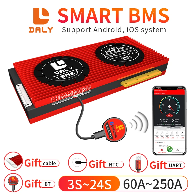 Фосфатный литий-ионный аккумулятор для солнечных батарей фосфатный BMS 3S-24S Li-Ion 8S