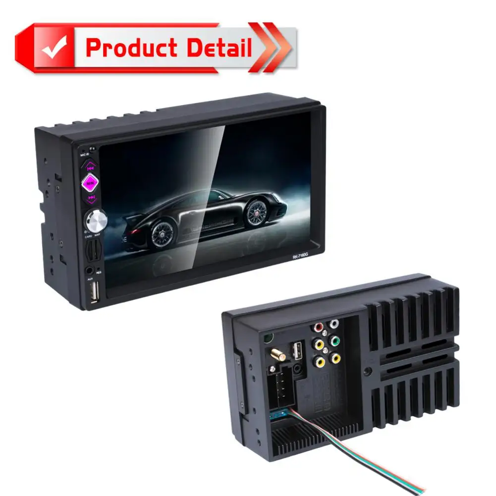 2 Din Mp5 плеер навигационная Интегрированная машина Поддержка AM FM TF USB RDS Bluetooth 7-дюймовый gps с пультом дистанционного управления Управление карта