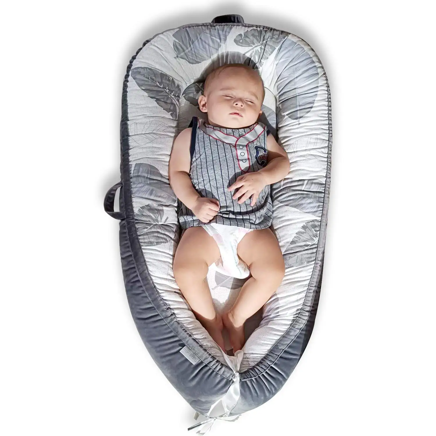 Dismountable Baby nest bed or toddler size nest mint and owls portable crib co sleeper babynest for newborn and toddlers