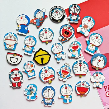 

1PC High Quality Cute Cartoon Acrylic Anime Robot cat Badges Pin On the Cloth Decoration For Bags Shoes Clothes