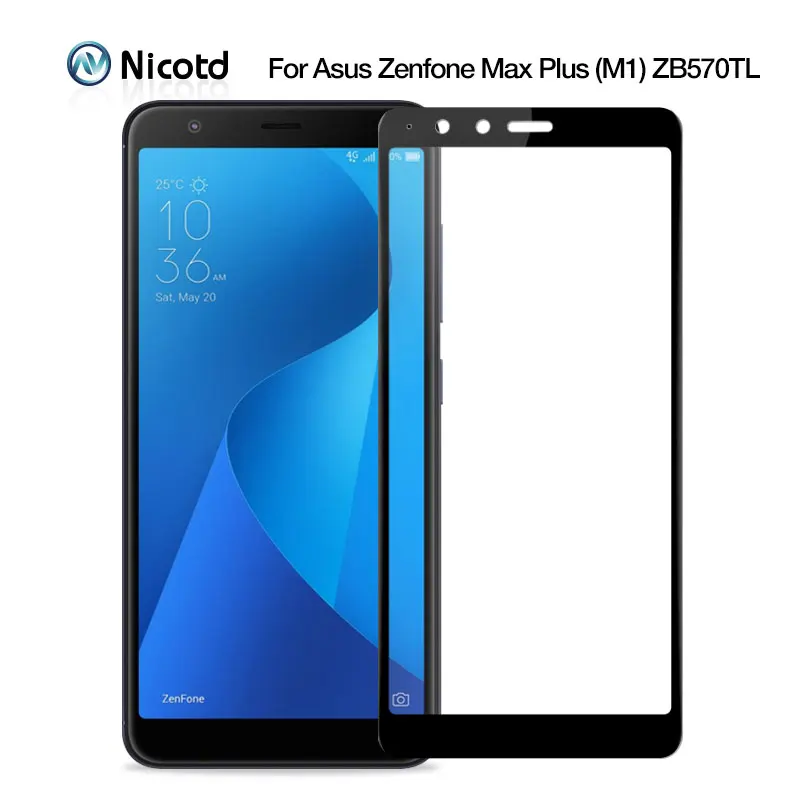 

Закаленное стекло с полным покрытием для Asus Zenfone Max Plus(M1), защитная пленка для экрана Asus ZB570TL X018D