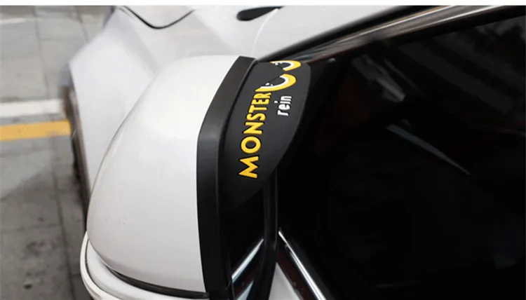 2PCS Universal Flexible Car Accessories Rearview Mirror Rain Shade Rainproof Blades Car devil Back Mirror Eyebrow Rain Cover