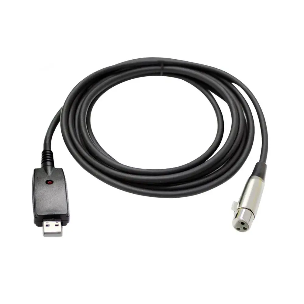 USB XLR линия Мода Прочный черный 300 см полоса инструмент кабель электрогитара смеситель KTV рок музыка укулеле медный сердечник